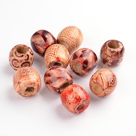 Hot 16mm Mixed Natural Wood Round Beads TB610Y-1