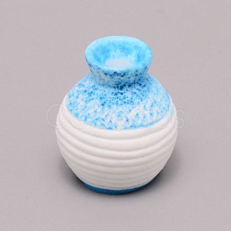 Resin Vase Miniature Flowerpot Ornaments AJEW-WH0251-96A-1