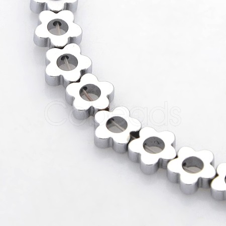 Electroplate Non-magnetic Synthetic Hematite Beads Strands G-J217C-08-1