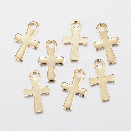 304 Stainless Steel Tiny Cross Charms X-STAS-H436-49-1