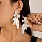 Chic 3D Leaf Zinc Alloy Stud Earrings, Dangle Earring for Women