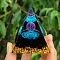 Orgonite Pyramid Resin Energy Generators, Natural Amethyst & Obsidian Chips Inside for Home Office Desk Decoration, 50mm