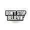 Don't Stop Believin Alloy Badges, Word Enamel Pins for Suit Shirt Collar, Black, Black, 15x30x1.5mm