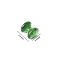 Barbell Shape Glass Chopsticks Rests, Chopsticks Stands, Multifunctional Holder, Green, 25x25mm