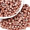 Baking Paint Pearlized Glass Seed Beads, Round Hole, Cylinder, Camel, 4x5.5mm, Hole: 1.8mm, about 2500pcs/pound