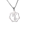 Non-Tarnish Stainless Steel Pendant Necklaces, March Daffodil, 16.14~19.69 inch(41~50cm)