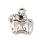 Tibetan Style Alloy Charms, Cadmium Free & Lead Free, Sheep, Antique Silver, 14.5x12.5x3mm, Hole: 1.8mm