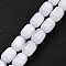 Natural Selenite Beads Strands, Dyed, Drum, White, 9x6mm, Hole: 1.2mm, about 43pcs/strand, 15.35''(39cm)