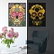 DIY Luminous Diamond Painting Kits, including Cloth, Resin Rhinestones, Diamond Sticky Pen, Tray Plate and Glue Clay, Skull, Cloth: 400x300mm