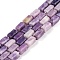 Natural Lepidolite Beads Strands, with Seed Beads, Faceted, Column, 13x8~9mm, Hole: 0.5mm, about 27pcs/strand, 15.51''~15.98''(39.4~40.6cm)