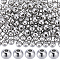 SUNNYCLUE 304 Stainless Steel Spacer Beads, Round, Stainless Steel Color, 6x5mm, Hole: 2mm, 150pcs