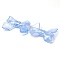 Transparent Acrylic Beads, with Glitter Powder, Bowknot, Light Blue, 24x31x7mm, Hole: 2.5mm