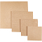 CRASPIRE 4Pcs 4 Sizes MDF Boards, Clay Drying Board, for Photo Frame Accessories, Square, 100~200x100~200x3mm, 1pc/size