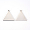 Non-Tarnish 201 Stainless Steel Pendants, Laser Cut, Triangle, Stainless Steel Color, 30x31x1.2mm, Hole: 2.5mm