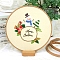 Christmas Theme Embroidery Kits, Including Embroidery Cloth & Thread, Needle, Instruction Sheet, Snowman, 220x150mm