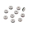 Rack Plating Brass Micro Pave Cubic Zirconia Beads, Long-Lasting Plated, Lead Free & Cadmium Free, Flat Round/Disc, Real Platinum Plated, Mixed Color, 7.5x3mm, Hole: 1.4mm