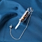 Natural Tiger Eye Chips Wishing Bottle Dowsing Pendulum Big Pendants, with Platinum Plated Meatl Findings, 270mm