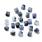 Transparent Acrylic Beads, Imitation Gemstone Beads, Cube, Royal Blue, 6x6x6mm, Hole: 1.6mm