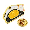 Golden Zinc Alloy Brooches JEWB-Z015-01C-3