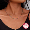 925 Sterling Silver Cubic Zirconia Pendant Necklaces for Women UW1038-1-2