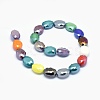 Pearl Luster Plated Glass Beads Strands EGLA-J107-M01-2