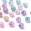 6 Colors Opaque Baking Painted Crackle Glass Beads Strands EGLA-YW0001-21-4