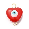 Evil Eye Resin Connector Charms PALLOY-JF02126-01-2