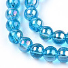 Electroplate Transparent Glass Beads Strands GLAA-T032-T6mm-AB06-2