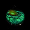 Galaxy Theme Luminous Glass Ball Pendants GLAA-D021-01P-05-4