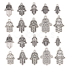 100Pcs 10 Styles Tibetan Style Alloy Pendants TIBEP-CJ0001-56-1