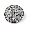 Tibetan Style Alloy Brooches JEWB-O016-03E-AS-1