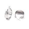 304 Stainless Steel Thick Hoop Earrings for Women EJEW-P198-04P-2