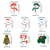 CHGCRAFT 8Pcs 8 Style Christmas Theme Food Grade Eco-Friendly Silicone Beads SIL-CA0001-54-2