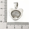 Brass Micro Pave Clear Cubic Zirconia Pendants KK-R159-04P-3