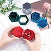 Nbeads 4Pcs 4 Colors Velvet Jewelry Box VBOX-NB0001-05-3