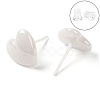 Hypoallergenic Bioceramics Zirconia Ceramic Heart Stud Earrings EJEW-C065-02-4