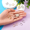 12Pcs 6 Style Brass Micro Pave Cubic Zirconia Hoop Earring Findings ZIRC-PJ0001-06-14