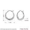 925 Sterling Silver Hoop Earrings EJEW-BB30628-7