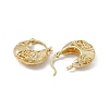 Rack Plating Brass Hoop Earrings for Women EJEW-M213-40G-2