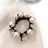 Plastic Imitation Pearl with Rhinestone Elastic Hair Ties PW-WGA89E1-06-1