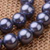 Polished Round Grade A Shell Pearl Bead Strands BSHE-M027-12mm-M-2