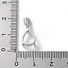 Rhodium Plated Rack Plating 925 Sterling Silver Pendants Cabochon Settings STER-NH0001-49C-P-3