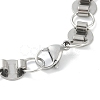 Non-Tarnish 201 Stainless Steel Flat Round Link Chain Bracelets for Women Men BJEW-I316-08B-P-3