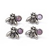 Natural Amethyst Bee Stud Earrings EJEW-C016-01AS-06-1