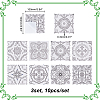 PVC Mandala Matte Floor Decorative Stickers AJEW-WH0332-39-2