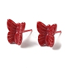 Hypoallergenic Bioceramics Zirconia Ceramic Butterfly Stud Earrings EJEW-C065-01-3