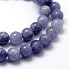 Natural White Jade Imitation Aquamarine Beads Strands X-G-F364-15-8mm-3