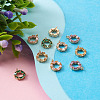  Jewelry 10Pcs 5 Colors Brass Micro Pave Cubic Zirconia Charms KK-PJ0001-23-13