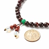 Natural Stone Wood 108 Beads Prayer Mala Necklace NJEW-JN03755-4