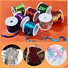 PandaHall Elite 8 rolls 8 colors Eco-Friendly Plastic Paillette Beads PVC-PH0001-27-4